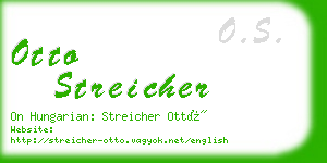 otto streicher business card